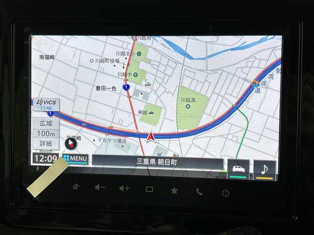 スズキ スペーシア カスタム HYBRID XS 三重県 2024(令6)年 0.1千km ピュアホワイトP /禁煙車//全方位カメラ9型ナビ/　フルセグTV/CarPlay/Android Auto//両側パワースライドドア//前席シートヒーター//両側パワースライドドア//全方位モニター//衝突軽減ブレーキシステム//HUD//ステアリングヒーター//レーダークルーズコントロール//前後コーナーセンサー//オートライト//保証書//取扱説明書//スペアキー