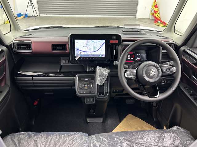 スズキ スペーシア カスタム HYBRID XS 三重県 2024(令6)年 0.1千km ピュアホワイトP /禁煙車//全方位カメラ9型ナビ/　フルセグTV/CarPlay/Android Auto//両側パワースライドドア//前席シートヒーター//両側パワースライドドア//全方位モニター//衝突軽減ブレーキシステム//HUD//ステアリングヒーター//レーダークルーズコントロール//前後コーナーセンサー//オートライト//保証書//取扱説明書//スペアキー