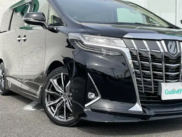 トヨタ アルファード G サイドリフトアップ 宮崎県 2019(令1)年 4.1万km ブラック 純正SDナビ/（CD/DVD/AM/FM/BT)/フルセグTV/TVキャンセラー/バックカメラ/純正フリップダウンモニタ/両側パワースライドドア/デジタルインナーミラー/レーダークルーズコントロール/ステアリングスイッチ/ブラインドスポットモニタ/クリアランスソナー/100電源/D席/N席シートヒーター/D席/N席シートクーラー/D席/N席パワーシート/横滑り防止機能/TRDエアロ/ビルトインETC