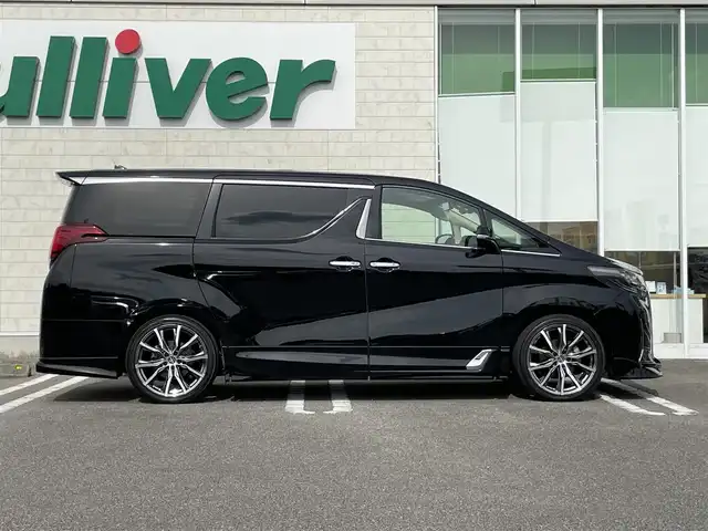 トヨタ アルファード G サイドリフトアップ 宮崎県 2019(令1)年 4.1万km ブラック 純正SDナビ/（CD/DVD/AM/FM/BT)/フルセグTV/TVキャンセラー/バックカメラ/純正フリップダウンモニタ/両側パワースライドドア/デジタルインナーミラー/レーダークルーズコントロール/ステアリングスイッチ/ブラインドスポットモニタ/クリアランスソナー/100電源/D席/N席シートヒーター/D席/N席シートクーラー/D席/N席パワーシート/横滑り防止機能/TRDエアロ/ビルトインETC