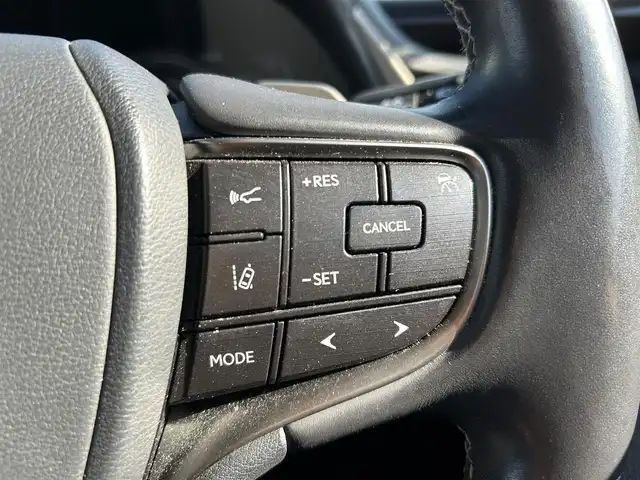 レクサス ＥＳ 300h バージョンL 岡山県 2019(令1)年 9.5万km ブラック 登録時走行距離94896km/サンルーフ/純正12.3型ナビ/（AM/FM/CD/DVD/BT/TV/CarPlay）/パノラミックビューモニター/デジタルインナーミラー/レザーシート/D/N席シートヒーター/ベンチレーション/D/N席パワーシート/パワーバックドア/レクサスセーフティシステム/・プリクラッシュセーフティ/・レーンディパーチャアラート/・アダプティブクルーズコントロール/・オートマチックハイビーム/・ブラインドスポットモニター/純正18インチアルミホイール/LEDヘッドライト/ビルトインETC/スマートキー×２/カードキー