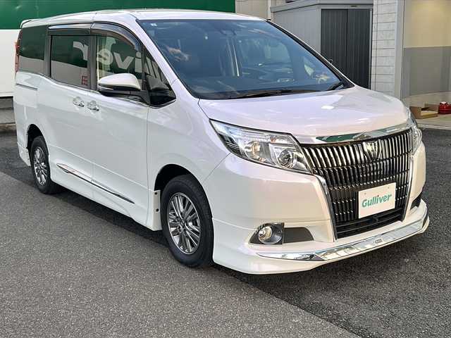 トヨタ エスクァイア Gi 福島県 2017(平29)年 8.5万km ホワイトパールクリスタルシャイン ロールサンシェード/フルモデリスタエアロ/純正ドアバイザー/電動格納ミラー/・ウィンカーミラー/革張りステアリング/・ステアリングスイッチ/・クルーズコントロール