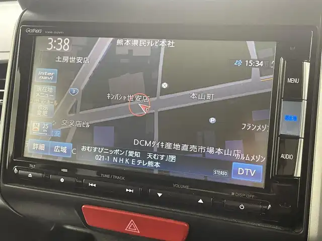 ホンダ Ｎ ＢＯＸ SSパッケージ 熊本県 2015(平27)年 8.4万km プレミアムディープロッソパール ワンオーナー/純正ナビ（VXM-152VFi)/フルセグテレビ/Bluetooth/USB/バックカメラ/両側パワースライドドア/シティブレーキアクティブシステム（CTBA）/ステアリングリモコン/プッシュスタート/スマートキー/スペアキー/ステアリングスイッチ/ウインカーミラー/禁煙車/シートバックデーブル/電動格納ミラー/ヘッドライトレベライザー
