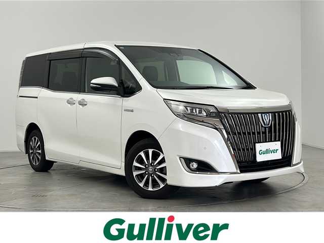 トヨタ エスクァイア ハイブリッド Gi プレミアムパッケージ ブラックテーラード 群馬県 2019(令1)年 7.1万km ホワイトパールクリスタルシャイン 純正９型ナビ　純正１２．１型後席モニター　バックカメラ　ハーフレザーシート　シートヒーター　ハンドルヒーター　前後ドラレコ　ビルトインＥＴＣ　両側電動スライドドア　衝突被害軽減ブレーキ　ＬＥＤ　禁煙車