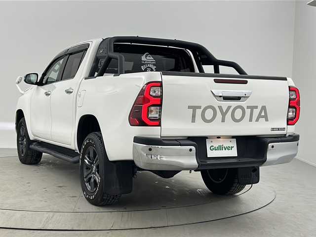 トヨタ ハイラックス Z 熊本県 2021(令3)年 4.8万km スーパーホワイトⅡ 禁煙車/衝突被害軽減ブレーキ/純正ナビTV/（NSZT-W68T/CD/DVD/Bluetooth/フルセグTV)/純正バックカメラ/純正ドライブレコーダー/純正OP/GRサイドステップ/純正OP/GRスポーツバー/純正LEDオートライト/純正LEDフォグ/純正17インチアルミ/純正フロアマット/アダプティブクルーズコントロール/レーンディパーチャーアラート/クリアランスソナー/ダウンヒルアシストコントロール/オートエアコン/本革巻ハンドル/オート電動格納ミラー/スマートキー/プッシュエンジンスタート/新車時保証書/取扱い説明書