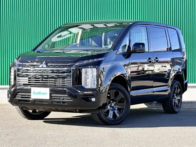 三菱 デリカＤ：５ ブラックエディション 宮城県 2025(令7)年 0.1千km アメジストブラック ブラックエディション/ナビ取付パッケージ＋後席用モニター取付パッケージ/電動サイドステップレス/＝＝＝/e-Assist/・衝突被害軽減ブレーキシステム/・車線逸脱警報システム/・レーダークルーズコントロール/・オートマチックハイビーム/・誤発進抑制機能（前進時）/・後側方車両検知警報システム/・後退時車両検知警報システム/アルパイン11インチナビ（EX11NX）/・CD/DVD/・Bluetooth/・フルセグTV/マルチアラウンドモニター（自動暴言ルームミラー）/ワンタッチ開閉機能付パワースライドドア（両側）/パワーバックドア/ハーフレザーシート/運転席パワーシート/シートヒーター/ステアリングヒーター/革巻きステアリング/ステアリングスイッチ/パドルシフト/電動パーキングブレーキ/ブレーキホールド/LEDヘッドランプ/フォグランプ/オートライト/スマートキー＆プッシュスタート/スペアキー1本/電動格納ミラー/純正18インチアルミホイール/W/サイド/カーテンエアバッグ