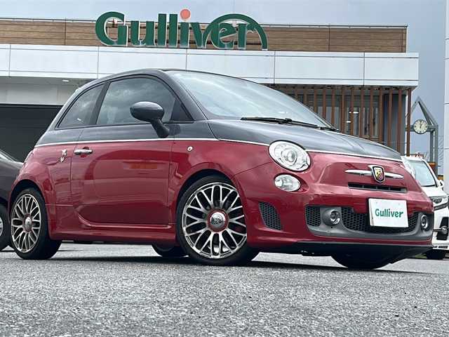 アバルト ５９５Ｃ ツーリズモ 沖縄県 2014(平26)年 4.7万km 赤Ⅱ 純正ＣＤオーディオ/オープンカー/ＥＴＣ/コーナーセンサー/ステアリングスイッチ/パドルシフト/レザーシート/横滑り防止装置