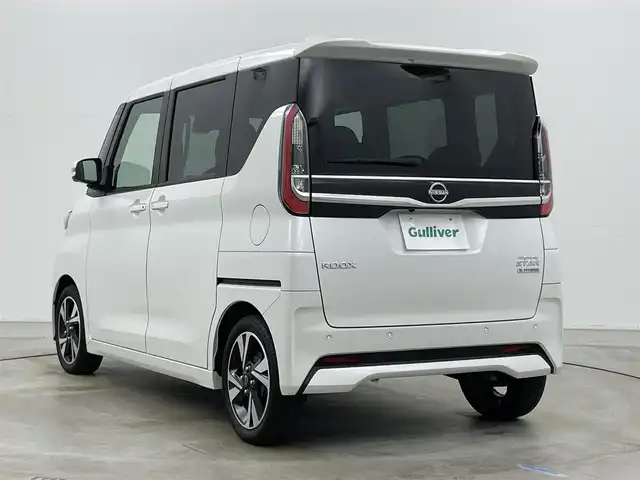 日産 ルークス HWS Gターボ プロパイロットED 岡山県 2023(令5)年 1.3万km ホワイトパール 純正9インチメモリナビ/(フルセグ/Bluetooth/Carplay)/プロパイロット/アラウンドビューモニター/両側パワースライドドア/デジタルインナーミラー/アダプティブLEDヘッドランプ/電動パーキングブレーキ/オートブレーキホールド/エマージェンシーブレーキ/アイドリングストップ/横滑り防止装置/純正15インチアルミホイール/純正フロアマット/プッシュスタート/スマートキー