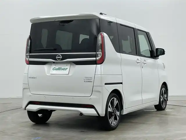 日産 ルークス HWS Gターボ プロパイロットED 岡山県 2023(令5)年 1.3万km ホワイトパール 純正9インチメモリナビ/(フルセグ/Bluetooth/Carplay)/プロパイロット/アラウンドビューモニター/両側パワースライドドア/デジタルインナーミラー/アダプティブLEDヘッドランプ/電動パーキングブレーキ/オートブレーキホールド/エマージェンシーブレーキ/アイドリングストップ/横滑り防止装置/純正15インチアルミホイール/純正フロアマット/プッシュスタート/スマートキー