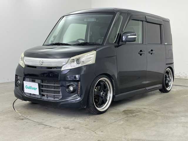 スズキ スペーシア カスタム XS 兵庫県 2013(平25)年 7.6万km ブルーイッシュブラックパール3 ・社外ナビ/CD/DVD/Bluetooth/TV/・バックカメラ/・両側パワースライドドア/・社外17インチアルミホイール/・社外マフラー/・フロントEAGER車高調/・リアTEIN車高調/・スマートキー/・プッシュスタート/・HIDヘッドライト/・フォグランプ/・オートライト/・レザー調シートカバー/・社外ドライブレコーダー