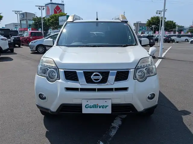日産 エクストレイル 20Xt 福井県 2012(平24)年 5.7万km ブリリアントホワイトパール ワンオーナー/純正SDナビ（MM112-A）/　（CD/ワンセグテレビ/ラジオ）/4WD/ルーフレール/全席シートヒーター/ダウンヒルアシストコントロール/ビルトインETC/純正18インチアルミホイール/純正フロアマット/キセノンヘッドライト/フォグランプ/オートハイビーム/バックカメラ/横滑り防止装置/盗難防止装置/スペアキー2本/保証書/取扱説明書