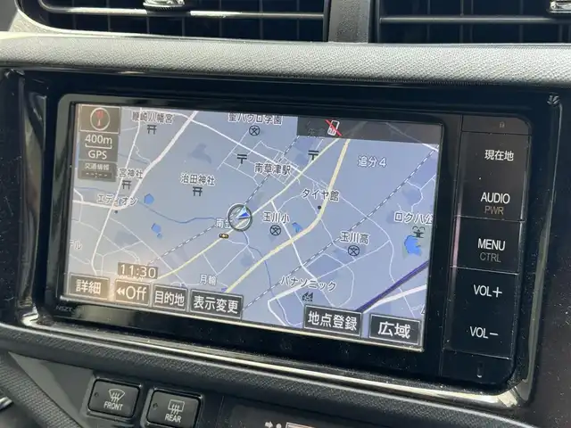 トヨタ アクア G G’s 滋賀県 2016(平28)年 5万km ライムホワイトパールクリスタルシャイン 禁煙車/純正ナビ/CD.DVD.Bluetooth.フルセグ/バックカメラ/衝突軽減ブレーキ/車線逸脱警報/クルーズコントロール/ハーフレザーシート/オートライト/オートハイビーム/LEDヘッドライト/ビルトインETC/スマートキー/スペアキー