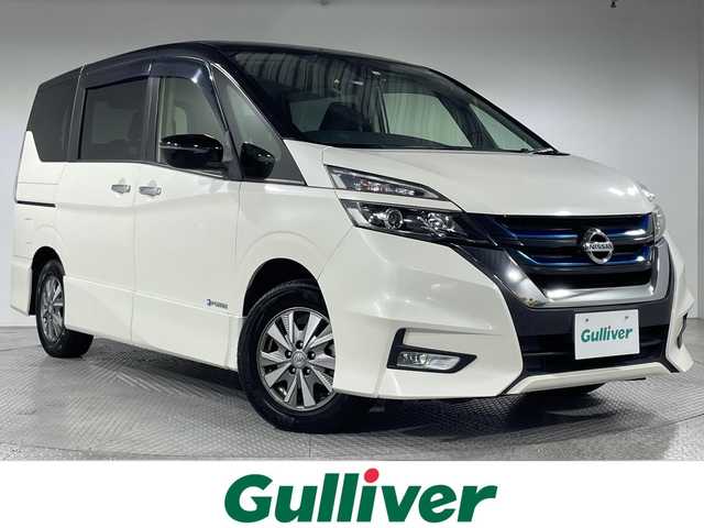日産 セレナ e－パワー ハイウェイスター V 神奈川県 2018(平30)年 3.8万km ブリリアントホワイトパール 2トーン 純正9インチSDナビ【MM517D-L】/フルセグTV/BT/CD/DVD/BD/SD/AM/FM/バックカメラ/エマージェンシーブレーキ/両側電動スライドドア/ETC/ドライブレコーダー/インテリジェントキー/スペアキー(1本)/プッシュスタートボタン/革巻きステアリング/ステアリングスイッチ/クルーズコントロール/2列目USBポート/電動格納ミラー/ウィンカーミラー/LEDヘッドライト/フォグランプ/純正フロアマット/純正ドアバイザー/純正アルミホイール