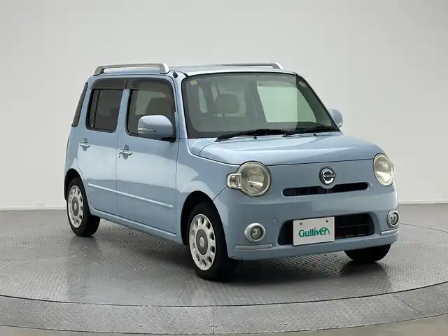 ダイハツ ミラ ココア プラスX 兵庫県 2010(平22)年 9.9万km ミストブルーマイカメタリック 社外SDナビ＆フルセグTV/（CD＆DVD＆MSV＆AUX＆BT）/ETC/ライトレベライザー/スマートキー/ヘッドライトレベライザー/電動格納ミラー/ルーフレール/純正フロアマット/ドアバイザー