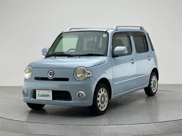 ダイハツ ミラ ココア プラスX 兵庫県 2010(平22)年 9.9万km ミストブルーマイカメタリック 社外SDナビ＆フルセグTV/（CD＆DVD＆MSV＆AUX＆BT）/ETC/ライトレベライザー/スマートキー/ヘッドライトレベライザー/電動格納ミラー/ルーフレール/純正フロアマット/ドアバイザー