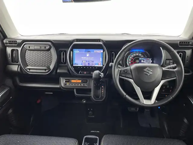 スズキ ハスラー Jスタイル 熊本県 2021(令3)年 4.5万km ブルーイッシュブラックパール ワンオーナー　/純正ナビ（ＣＤ・ＤＶＤ・フルセグ・ＢＴ・ＳＤ）/全周囲カメラ　/社外前後ドライブレコーダー　/ビルトインETC/後ろのみコーナーセンサー　/前席シートヒーター　/スズキセーフティサポート/・車線維持支援システム/・ふらつき警報機能/・先行車発進お知らせ/・標識認識システム/・デュアルセンサーブレーキサポート/・誤発進制御機能/・ハイビームアシスト/横滑り防止/アイドリングストップ/純正フロアマット/純正１５インチAW/スマートキー/プッシュスタート/スペアキー1本/保証書