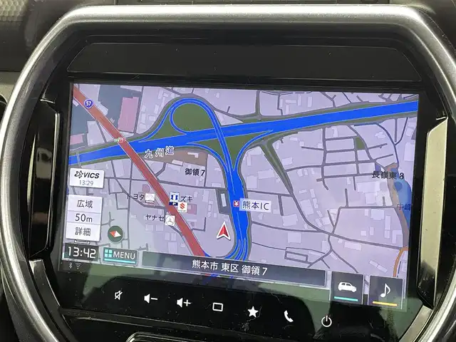 スズキ ハスラー Jスタイル 熊本県 2021(令3)年 4.5万km ブルーイッシュブラックパール ワンオーナー　/純正ナビ（ＣＤ・ＤＶＤ・フルセグ・ＢＴ・ＳＤ）/全周囲カメラ　/社外前後ドライブレコーダー　/ビルトインETC/後ろのみコーナーセンサー　/前席シートヒーター　/スズキセーフティサポート/・車線維持支援システム/・ふらつき警報機能/・先行車発進お知らせ/・標識認識システム/・デュアルセンサーブレーキサポート/・誤発進制御機能/・ハイビームアシスト/横滑り防止/アイドリングストップ/純正フロアマット/純正１５インチAW/スマートキー/プッシュスタート/スペアキー1本/保証書