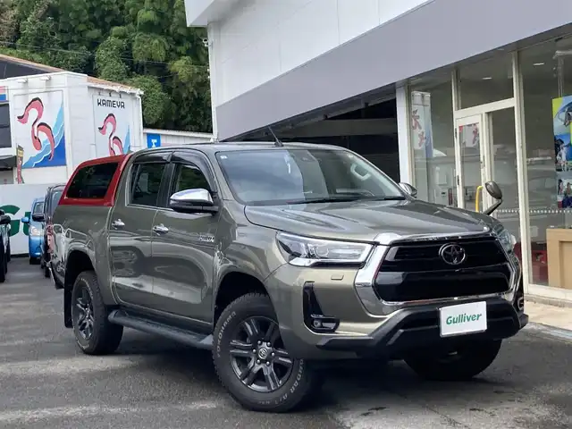 トヨタ ハイラックス Z 長崎県 2021(令3)年 3.4万km オキサイドブロンズM キャノピー/衝突被害軽減ブレーキ/レーダークルーズコントロール/レーンキープアシスト/ディーラーOP・SDナビ【NSZT-W68T】/・Bluetooth接続/・フルセグTV/・DVD再生/バックカメラ/ETC/ドライブレコーダー/コーナーセンサー/MTモード付AT/ステアリングスイッチ