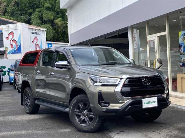 トヨタ ハイラックス Z 長崎県 2021(令3)年 3.4万km オキサイドブロンズM キャノピー/衝突被害軽減ブレーキ/レーダークルーズコントロール/レーンキープアシスト/ディーラーOP・SDナビ【NSZT-W68T】/・Bluetooth接続/・フルセグTV/・DVD再生/バックカメラ/ETC/ドライブレコーダー/コーナーセンサー/MTモード付AT/ステアリングスイッチ