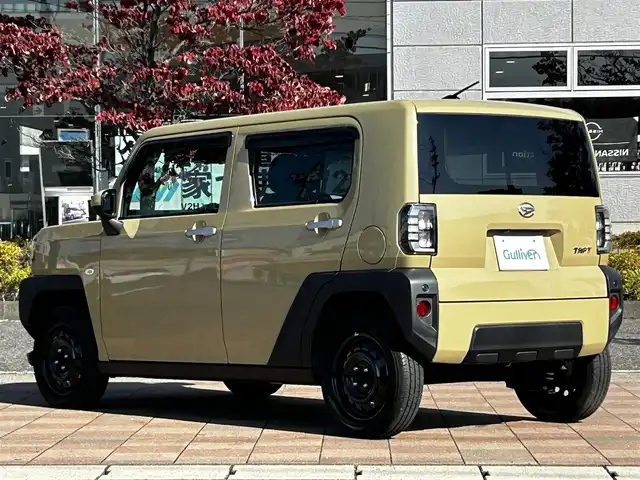 ダイハツ タフト X 福島県 2022(令4)年 2.1万km サンドベージュメタリック スカイフィールトップ/社外ナビゲーション/型番：MDV-D308BT/【CD/SD/USB/BT/TV】/バックカメラ/ドライブレコーダー/ETC/衝突回避支援ブレーキ機能/衝突警報機能/ブレーキ制御付誤発進抑制機能/車線逸脱抑制制御機能/車線逸脱警報機能/路側逸脱警報機能/ふらつき警報/LEDオートライト/社外フロアマット/ドアバイザー