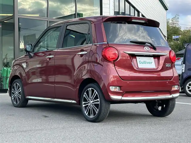 ダイハツ キャスト スタイル G ターボ VS SAⅢ 愛媛県 2020(令2)年 3.3万km ファイアークォーツレッドM 社外ディスプレイオーディオ/（FA/AM/Bluetooth/iPod/AUX）/アラウンドビューモニター/衝突軽減ブレーキ/レーンキープアシスト/シートヒーター/ETC/前後ドライブレコーダー/クリアランスソナー/オートハイビーム/LEDヘッドライト/横滑り防止装置/USB入力端子/HDMIケーブル/純正15インチAW/純正フロアマット/プッシュスタート/スマートキー