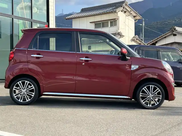 ダイハツ キャスト スタイル G ターボ VS SAⅢ 愛媛県 2020(令2)年 3.3万km ファイアークォーツレッドM 社外ディスプレイオーディオ/（FA/AM/Bluetooth/iPod/AUX）/アラウンドビューモニター/衝突軽減ブレーキ/レーンキープアシスト/シートヒーター/ETC/前後ドライブレコーダー/クリアランスソナー/オートハイビーム/LEDヘッドライト/横滑り防止装置/USB入力端子/HDMIケーブル/純正15インチAW/純正フロアマット/プッシュスタート/スマートキー