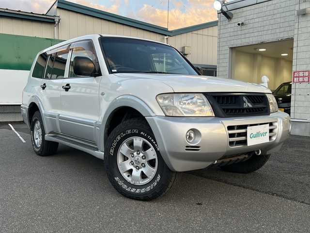 三菱 パジェロ ロング ZR 福島県 2003(平15)年 11.4万km ソフィアホワイト/サテライトシルバー 純正オーディオ/・CD/FM/AM/前方ドラレコ/電動格納ミラー/ハロゲンヘッドライト/・オートライト/・フォグランプ/ドアバイザー