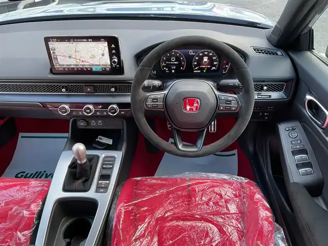 ホンダ シビック タイプR 神奈川県 2025(令7)年 0.1千km ソニックグレーパール ワンオーナー/純正メモリーナビ・地デジTV/バックモニター/ビルトインETC2.0/純正USB/BT再生/純正19インチAW/ブレンボブレーキ/LEDヘッドライト/ホンダセンシング/レーダークルーズコントロール/PCS/LKA/BSM/標識検知/コーナーセンサー/プッシュスタート/スマートキー×2/保証書・取説あり