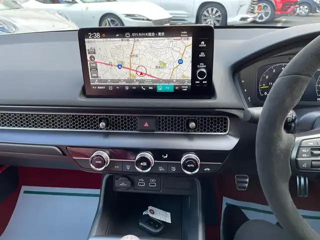 ホンダ シビック タイプR 神奈川県 2025(令7)年 0.1千km ソニックグレーパール ワンオーナー/純正メモリーナビ・地デジTV/バックモニター/ビルトインETC2.0/純正USB/BT再生/純正19インチAW/ブレンボブレーキ/LEDヘッドライト/ホンダセンシング/レーダークルーズコントロール/PCS/LKA/BSM/標識検知/コーナーセンサー/プッシュスタート/スマートキー×2/保証書・取説あり