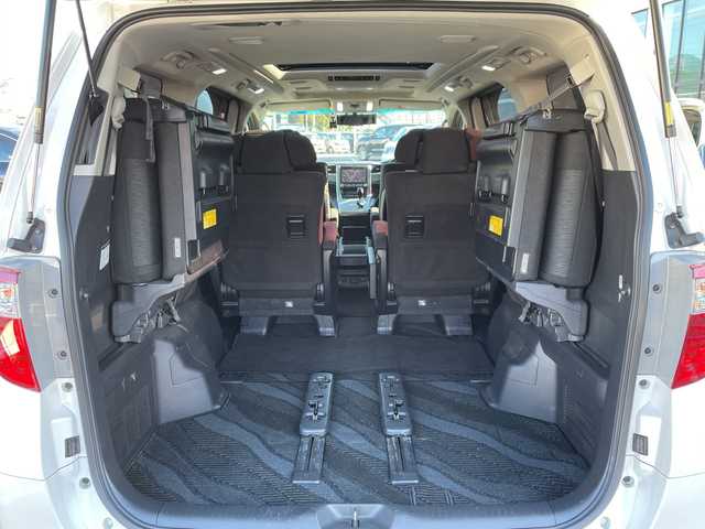 トヨタ アルファード 350S Cパッケージ 長野県 2012(平24)年 5.8万km ホワイトパールクリスタルシャイン 禁煙車/車高調/純正ナビ（CD/DVD/フルセグTV/Bluetooth）/バックカメラ/ビルトインETC/サンルーフ/フリップダウンモニター/前後ドライブレコーダー/両側パワースライドドア/パワーシート（運転席メモリー機能付）/電動リアゲート/AC100V/ウッドコンビステアリング/クルーズコントロール/ステアリングスイッチ/キセノンヘッドライト/フォグランプ/オートライト/スマートキー/Pスタート/電動格納ミラー/WORK GNOSIS20インチAW/純正スタッドレス積み込み