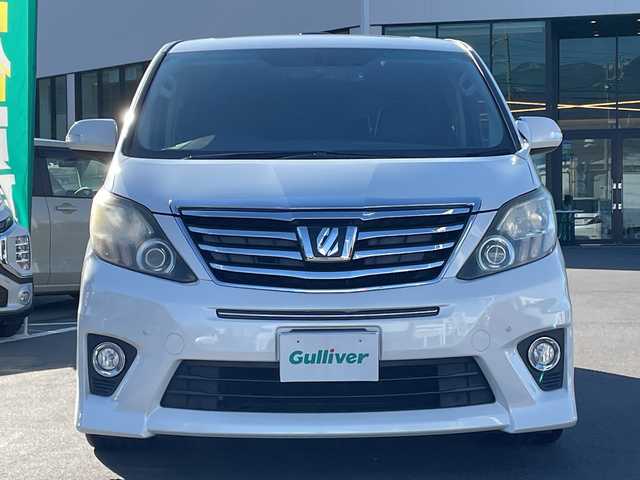 トヨタ アルファード 350S Cパッケージ 長野県 2012(平24)年 5.8万km ホワイトパールクリスタルシャイン 禁煙車/車高調/純正ナビ（CD/DVD/フルセグTV/Bluetooth）/バックカメラ/ビルトインETC/サンルーフ/フリップダウンモニター/前後ドライブレコーダー/両側パワースライドドア/パワーシート（運転席メモリー機能付）/電動リアゲート/AC100V/ウッドコンビステアリング/クルーズコントロール/ステアリングスイッチ/キセノンヘッドライト/フォグランプ/オートライト/スマートキー/Pスタート/電動格納ミラー/WORK GNOSIS20インチAW/純正スタッドレス積み込み