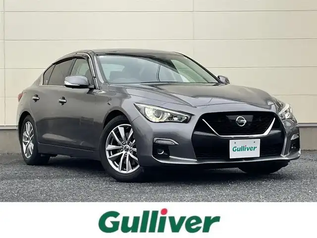 日産 スカイライン GT 茨城県 2020(令2)年 7.3万km ダークメタルグレー ワンオーナー/純正ナビ/　(AM/FM/CD/DVD/Bluetooth)/フルセグTV/アラウンドビューモニター/インテリジェントクルーズコントロール/ETC2.0/ドライブレコーダー/前後コーナーセンサー/LEDヘッドライト/前席パワーシート/ハーフレザーシート/純正アルミホイール/純正フロアマット/USB接続