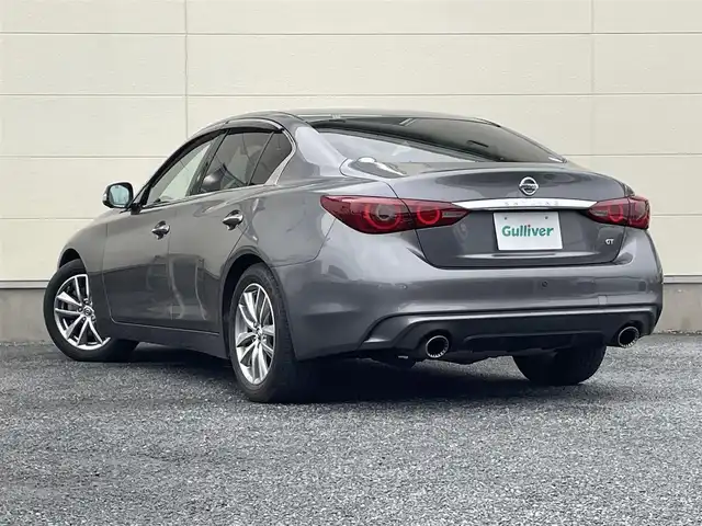 日産 スカイライン GT 茨城県 2020(令2)年 7.3万km ダークメタルグレー ワンオーナー/純正ナビ/　(AM/FM/CD/DVD/Bluetooth)/フルセグTV/アラウンドビューモニター/インテリジェントクルーズコントロール/ETC2.0/ドライブレコーダー/前後コーナーセンサー/LEDヘッドライト/前席パワーシート/ハーフレザーシート/純正アルミホイール/純正フロアマット/USB接続