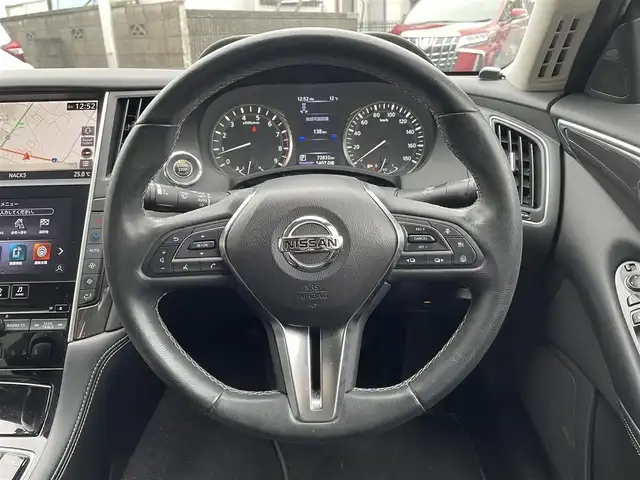 日産 スカイライン GT 茨城県 2020(令2)年 7.3万km ダークメタルグレー ワンオーナー/純正ナビ/　(AM/FM/CD/DVD/Bluetooth)/フルセグTV/アラウンドビューモニター/インテリジェントクルーズコントロール/ETC2.0/ドライブレコーダー/前後コーナーセンサー/LEDヘッドライト/前席パワーシート/ハーフレザーシート/純正アルミホイール/純正フロアマット/USB接続