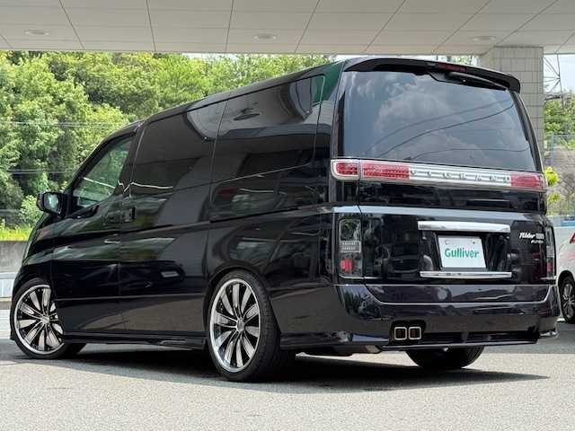 日産 エルグランド ライダー ハイパフォーマンス黒本革パワーシート 大阪府 2009(平21)年 4.1万km ミスティックブラック /禁煙車//ワンオーナー//純正HDDナビ//フルTV/DVD/CD/Bluetooth//AMEアルミホイール/20インチ//全席レザーシート/前列シートヒーター//純正フリップダウンモニター//ステップLEDランプ//電動カーテン//AFS【アダプティブフロントライティングシステム】//レーダー/COMTEC/ZERO 663V//S-TUNEブレーキパッド//車高調【RS-R】//両側パワースライドドア//ラゲッジカーペット//スマートキー//D席パワーシート//ビルトインETC//オットマン//100Vコンセント