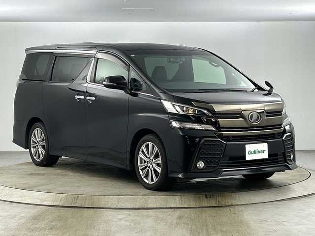 トヨタ ヴェルファイア Z Aエディション ゴールデンアイズ 愛知県 2017(平29)年 6.9万km ブラック ワンオーナー/禁煙車/純正10.5インチナビ/（AM/FM/Bluetooth/CD/DVD/HDMI/フルセグTV)/バックカメラ/ワイヤレス充電/トヨタセーフティセンス/・衝突軽減ブレーキ/・レーンキープアシスト/・追従式クルーズコントロール/・クリアランスソナー/ETC2.0/ドライブレコーダー/オットマン/両側パワースライドドア/パワーバックドア/LEDヘッドライト/純正フロアマット/純正18インチアルミホイール/スマートキー/スペアキー有
