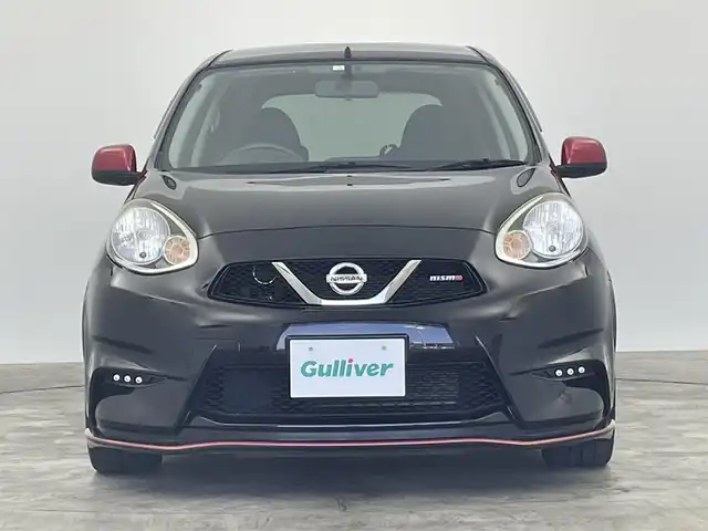 日産 マーチ ニスモ 群馬県 2016(平28)年 3.2万km ピュアブラック 純正７インチナビ　純正１６インチアルミホイール　ＡＢＳ　横滑り防止装置　ビルトインＥＴＣ　アイドリングストップ　インテリジェントキー　盗難防止装置　プッシュスタート　オートライト　オートエアコン　禁煙