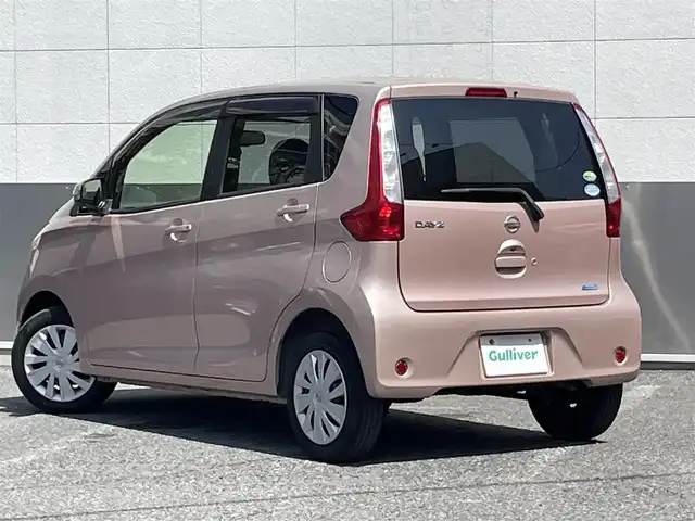 日産 デイズ X 東京都 2014(平26)年 4.7万km シルキーローズM 純正SDナビ/　フルセグTV/DVD/CD/Bluetooth/アラウンドビューモニター/ETC/プッシュスタート/スマートキー/スペアキー/電動格納ミラー/ウインカーミラー/ヘッドライトレベライザー/フロアマット/ドアバイザー/保証書/取扱説明書