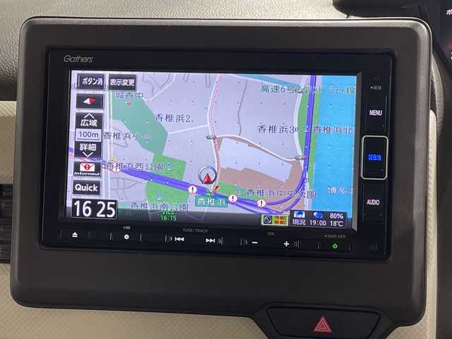 ホンダ Ｎ ＢＯＸ L ターボ 福岡県 2021(令3)年 5.3万km プレミアムサンライトホワイトパール メモリナビ/純正ETC/ドラレコ/レーンキープアシスト/両側パワースライドドア/フルセグテレビ/前後社外カメラ/バックカメラ/プッシュスタート/スマートキー/Bluetooth/USB端子/電格ミラー