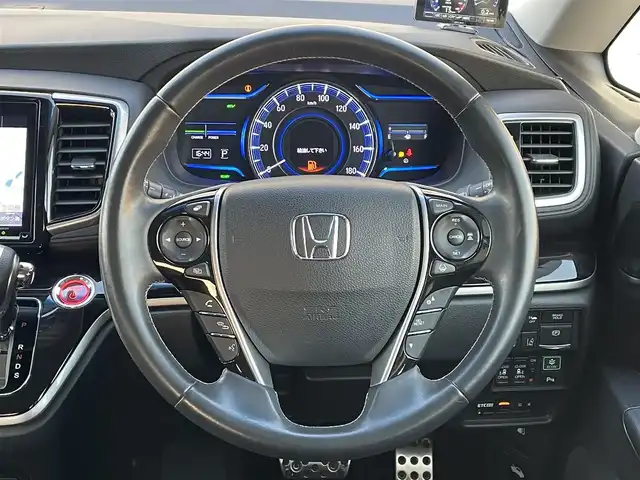 ホンダ オデッセイ ハイブリッド アブソルート・EXホンダセンジング 山口県 2018(平30)年 1.9万km プラチナホワイトパール 純正ディーラーOPナビ/（SD/フルセグ/DISC/USB/iPod/BT/ラジオ）/Apple Car Play/全方位カメラ/ハーフレザーシート/シートヒーター/エンジンスターター/前後ドライブレコーダー/ビルトインETC2.0/レーダークルーズコントロール/ブラインドスポットモニター/D/N席パワーシート/両側電動スライドドア/リヤオートエアコン/オートブレーキホールド/ドアバイザー/フォグライト/純正フロアマット/LEDヘッドライト