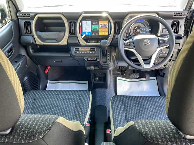 スズキ ハスラー HYBRID G ターボ 福島県 2025(令7)年 0.1千km クールカーキパールメタリック/ソフトベージュメタリック スズキセーフティーＳ　純９ナビ　全方位Ｃ　フルセグ　ＢＴ　ＤＡＣ　前席シートヒーター　追従クルコン　ステリモ　Ｐセンサー　ＬＥＤヘッドライト　オートライト　オートハイビーム　スマートキー　電格ミラー