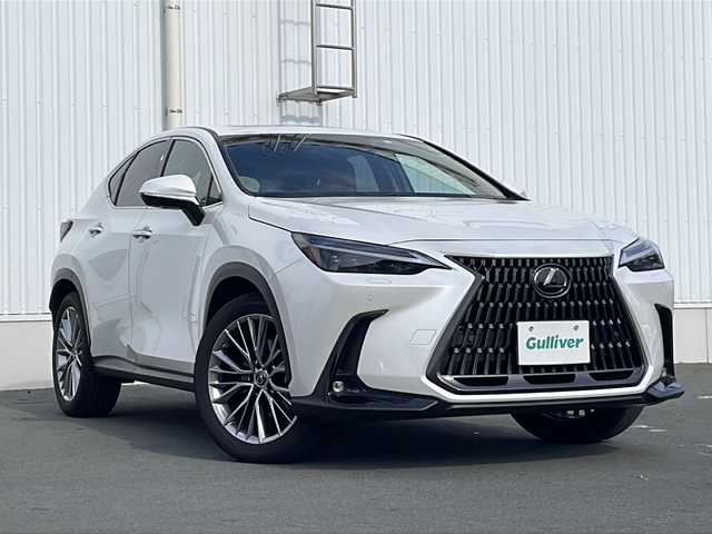 レクサス ＮＸ 250 バージョンL 三重県 2023(令5)年 1.6万km ソニッククォーツ 純正ナビ/サンルーフ/全周囲カメラ/バックカメラ/BSM/デジタルインナーミラー/本革シート/ワイヤレス充電器/ビルトインETC/社外ドラレコ/ステアリングヒーター/パワーバックドア/AC100V/スペアキー/前席シートヒーター/前席パワーシート/シートメモリー/追従クルーズコントロール/レーンキープアシスト/衝突軽減ブレーキ/パドルシフト/USB給電/オートライト/禁煙車
