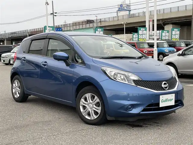 日産 ノート X DIG－S Vセレ +セーフ 石川県 2014(平26)年 8.4万km シャイニングブルー 純正メモリーナビ/純正CD/DVD/フルセグTV/アラウンドビューモニター/LEDヘッドライト/衝突軽減ブレーキ/ETC/ドライブレコーダー/スマートキー/プッシュスタート/電動ミラー