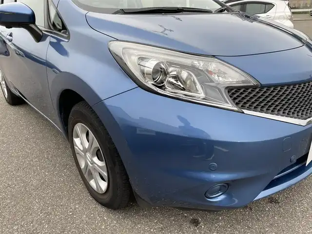 日産 ノート X DIG－S Vセレ +セーフ 石川県 2014(平26)年 8.4万km シャイニングブルー 純正メモリーナビ/純正CD/DVD/フルセグTV/アラウンドビューモニター/LEDヘッドライト/衝突軽減ブレーキ/ETC/ドライブレコーダー/スマートキー/プッシュスタート/電動ミラー