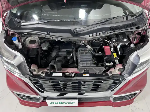 スズキ スペーシア カスタム HYBRID XS ターボ 佐賀県 2020(令2)年 7.4万km フェニックスレッドパール 純正８インチナビ【CN-RZ853】/（フルセグTV/CD/DVD/SD/BT/AM・FM）/前後ドライブレコーダー/衝突被害軽減システム/レーンアシスト/コーナーセンサー/追従型クルーズコントロール/後席サーキュレーター/シートヒーター/両側パワースライド/純正ＬＥＤヘッドライト/オートライト/純正アルミホイール/純正フロアマット/ベンチシート/ターボ/後席サンシェード