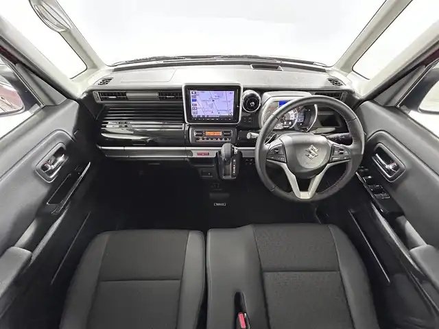 スズキ スペーシア カスタム HYBRID XS ターボ 佐賀県 2020(令2)年 7.4万km フェニックスレッドパール 純正８インチナビ【CN-RZ853】/（フルセグTV/CD/DVD/SD/BT/AM・FM）/前後ドライブレコーダー/衝突被害軽減システム/レーンアシスト/コーナーセンサー/追従型クルーズコントロール/後席サーキュレーター/シートヒーター/両側パワースライド/純正ＬＥＤヘッドライト/オートライト/純正アルミホイール/純正フロアマット/ベンチシート/ターボ/後席サンシェード