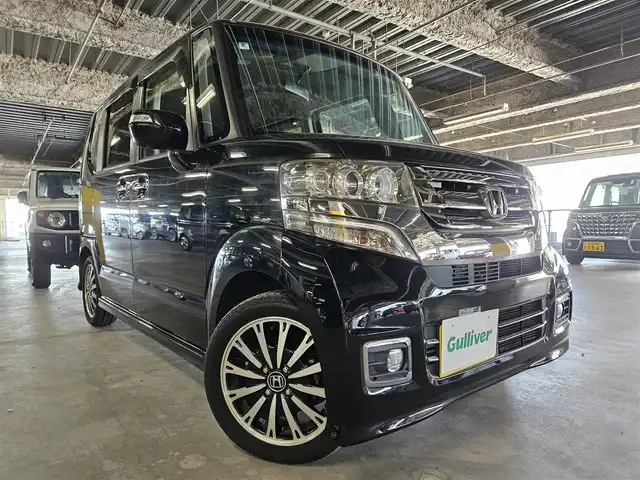 ホンダ Ｎ ＢＯＸ カスタム G ターボ Lパッケージ 宮崎県 2016(平28)年 5.2万km スマートブラック 〇パナソニック8インチナビ/〇フルセグTV/〇両側パワースライドドア/〇バックカメラ/〇ビルトインETC/〇クルーズコントロール/〇アイドリングストップシステム/〇SRSエアバッグ/〇ターボ/〇LEDイルミネーションランプ/〇LEDフロントフォグランプ/〇革巻きステアリングホイール/〇ステアリングスイッチ/〇パドルシフト/〇合皮/ファブリックコンビシート/〇ロールサンシェード/〇純正15インチアルミホイール/〇プッシュエンジンスイッチ/スマートキーシステム/〇禁煙車