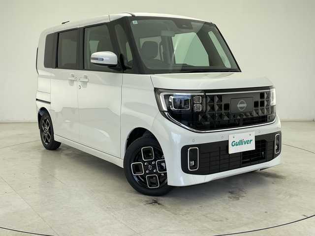 日産 ルークス ハイウェイスター X 千葉県 2025(令7)年 0.1千km ホワイトパール 届出済未使用車/純正ディスプレイオーディオ(HDMI/AMFM/USB/アップルカーケア/アンドロイドオート）/タイプC給電/両側パワースライドドア/レザーハンドル/ステアリングリモコン/Bカメラ/純正AW/LEDヘッドライト/ISOFIX