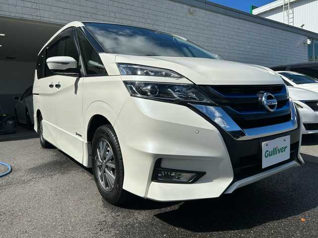 日産 セレナ e－パワー ハイウェイスター V 大阪府 2019(令1)年 7.6万km ブリリアントホワイトパール 純正ナビ(BT/フルセグ/USB/AUX)/アラウンドビューモニター/クルーズコントロール/コーナーセンサー(前後)/衝突被害軽減システム/盗難防止装置/横滑り防止装置/パーキングアシスト/LEDヘッドライト/オートライト/ETC/ドライブレコーダー/両側パワースライドドア/純正フロアマット/純正アルミホイール/スペアキー(1本)/エンジンスタートボタン