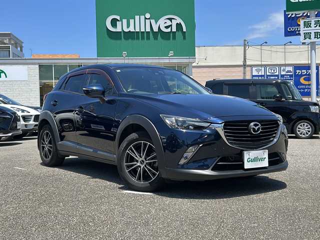 マツダ ＣＸ－３ XD 石川県 2015(平27)年 10.3万km ディープクリスタルブルーマイカ BOSEサウンド/マツダコネクトナビ/(BT/ワンセグ/CD/DVD/USB/AUX/SD)/6速MT/バックカメラ/アイドリングストップ/フルセグテレビ/TCS/クルーズコントロール/４WD/ETC/レーンキープアシスト/プッシュスタート/スマートキー/社外16インチアルミホイール/オートライト/横滑り防止機能/SRSエアバッグ/ステアリングスイッチ